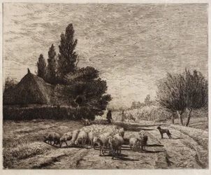Dorpsstraat in Frankrijk