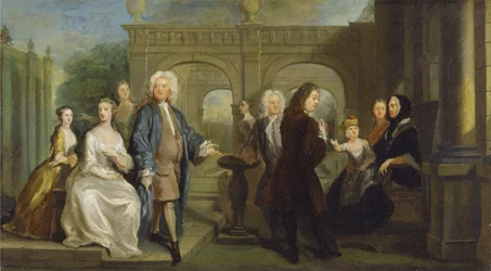 Een familiegesprek, c.1730