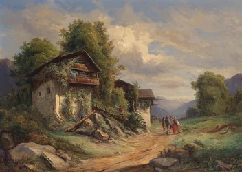 Joseph Höger Landelijke idylle 1852