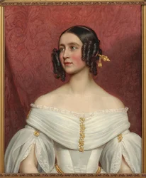 Prinses Adelgunde van Beieren 1823-1914 als Bruid