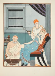 Bloedafname van de voet, illustratie uit 