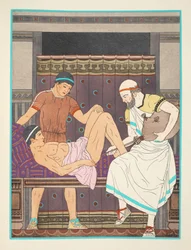 Een klysma, illustratie uit ‘De werken van Hippocrates’, 1934