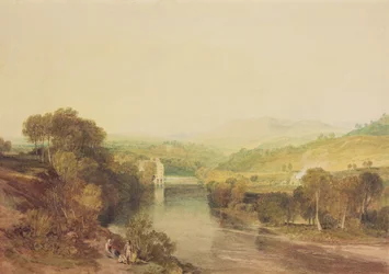 Addingham Mill aan de Wharfe, West Yorkshire, ca. 1808