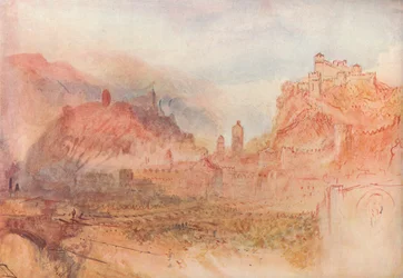 Bellinzona: vanuit het zuiden, 1909