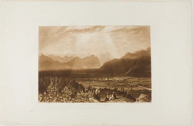 Keten van Alpen van Grenoble tot Chamberi, plaat 49 uit Liber Studiorum