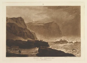 Kust van Yorkshire, Bij Whitby Liber Studiorum, deel V, plaat 24