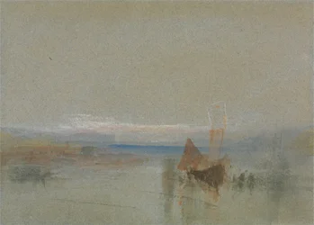 Vissersboten in de windstilte bij Le Havre