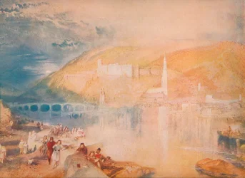 Heidelberg-Zonsondergang, ca. 1840, 1918