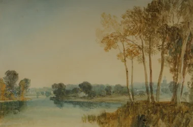 Landschap met bomen bij de rivier de Theems, ca. 1805