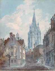Oxford: St Marys vanaf Oriel Lane, 1792-1793