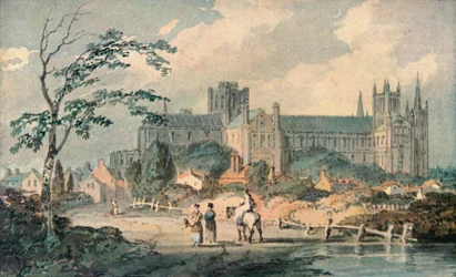 Kathedraal van Peterborough vanuit het Noorden, 1909