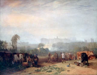 Ploegen van knollen, nabij Slough, Windsor, ca. 1809