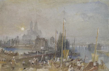Het Kanaal van de Loire en Cher, nabij Tours, ca. 1830