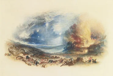 Het Veld van Waterloo Gezien vanaf Hougoumont, ca. 1830