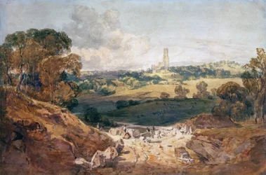 Uitzicht op Fonthill vanuit een Steengroeve, c.1799
