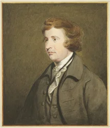 Portret in het Mansion House, Queen Square, van Edmund Burke