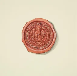 Zegel met afbeelding van St. Johannes de Doper (misschien Merchant Taylors), ca. 1825