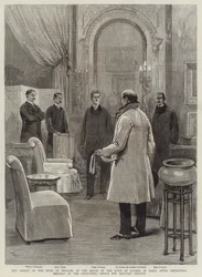 De arrestatie van de hertog van Orléans bij het huis van de hertog van Luynes, in Parijs, na zich te hebben gemeld bij het wervingsbureau voor militaire dienst