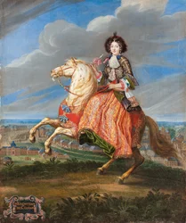 Ruiterportret van Françoise Madeleine Claude de Saint-Géran