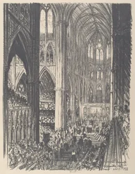 Kroning van koning George V en koningin Mary in Westminster Abbey, 1911.