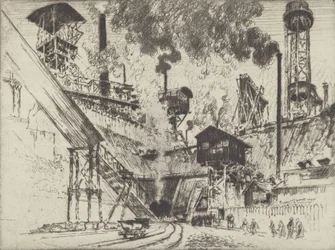 Mond van de mijn, Ruhrort bij Oberhausen, 1910