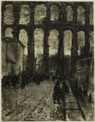 Segovia, Het Aquaduct vanaf de Markt