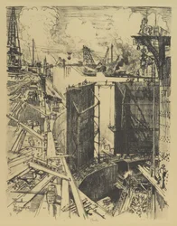 De sluispoort, Gatun Lock, 1912