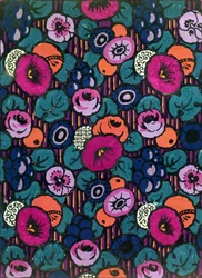 Ontwerp voor een bedrukt textiel door Joseph Percy Bilbie, ca. 1920