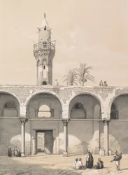 Moskee van Amrou, in Caïro, 1843