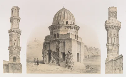 87. Tombeaux et Minarets, au Kaire, 1843