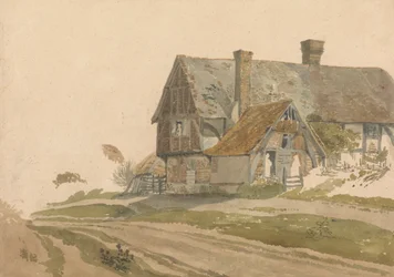 Boerderij met Figuren bij Deur en Raam