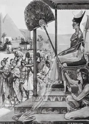 Hulde brengen aan Ramses II, XIXe Dynastie