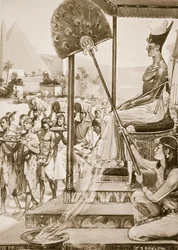 Het Brengen van Schatting aan Ramses II (19e Dynastie), illustratie uit 