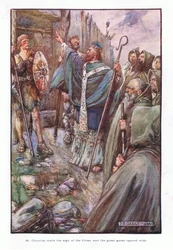St. Columba maakte het teken van het kruis, en de grote poorten gingen wijd open