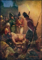 Het lichaam van Tippoo Sultan werd gevonden begraven onder die van zijn volgelingen, 1908, ca. 1920