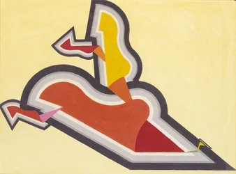 Studie in ritme: rood en goud, ca. 1934.