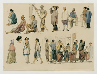 Figurenstudies van Chinezen