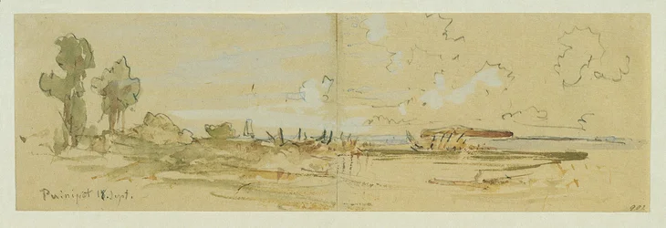 Oeverlandschap van het eiland Puinipet (Ponape), Caroline-eilanden