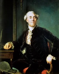 Portret van Jacques Necker (1732-1804). Hij was minister van Financiën onder Lodewijk XVI. Schilderij door Joseph Siffred Duplessis (1725-1802)