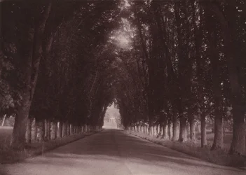 Oprijlaan, Château de Grand-Vaux, Savigny-sur-Orge, het familiehuis van Vigier,c. 1855 (foto)