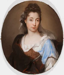 Portret van een dame voorgesteld als Minerva
