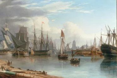 Uitzicht op de drijvende haven, Bristol