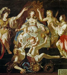 Allegorie op gerechtigheid (schilderij op doek)