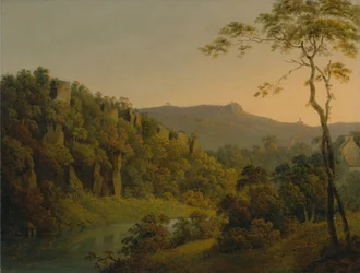 Matlock Dale, kijkend in de richting van Black Rock Escarpment