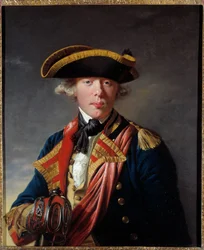 Portret van James Cook (1728-1779), Brits zeevaarder, circa 1766-1768. Schilderij van Joseph Wright of Derby (1734-1797). Kansas City Museum of Art