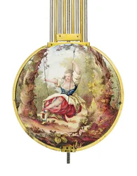 Louis XVI maand-gang gemiddelde en zonnetijd schoorsteenklok met remontoire