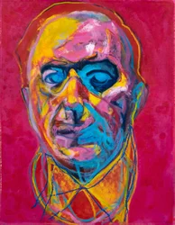 Levendig abstract mannelijk portret