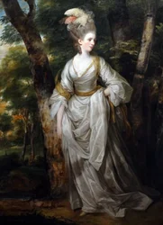 Portret van Mevrouw Elizabeth Karnak door Joshua Reynolds