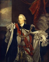 Portret van William Augustus, hertog van Cumberland, staand driekwart lengte, in Garter Robes
