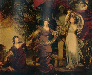 De Gratiën die een terminale figuur van Hymen versieren, 1773